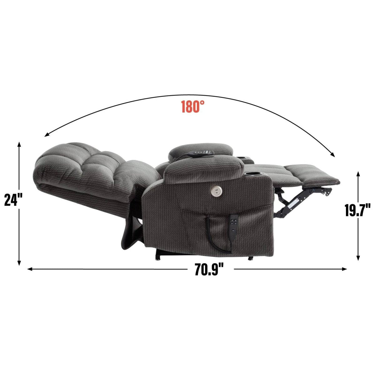 Grey Dual Motor Infinite Position Up to 350 LBS - Sleep Galleria