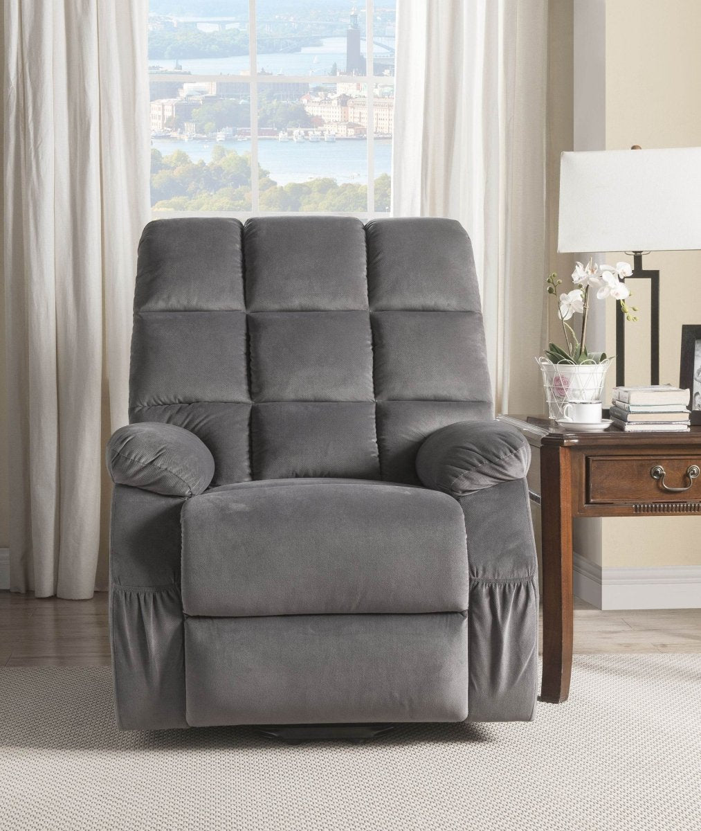 Grey Power Lift Recliner with Massage - Sleep Galleria