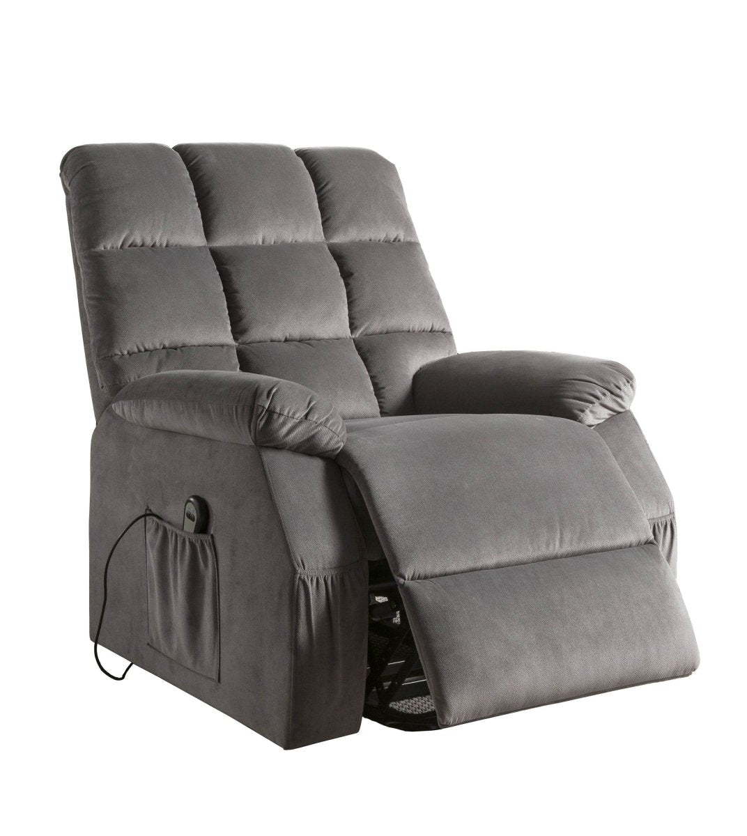 Grey Power Lift Recliner with Massage - Sleep Galleria