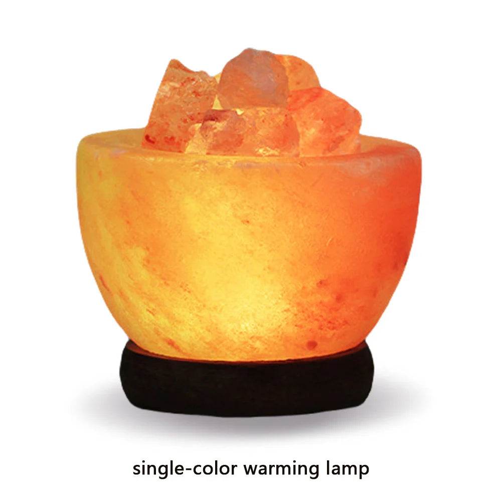 Himalayan Crystal Salt Rock Lamp with Base - Sleep Galleria