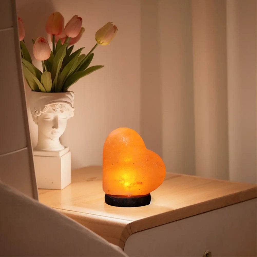 Himalayan Crystal Salt Rock Lamp with Base - Sleep Galleria