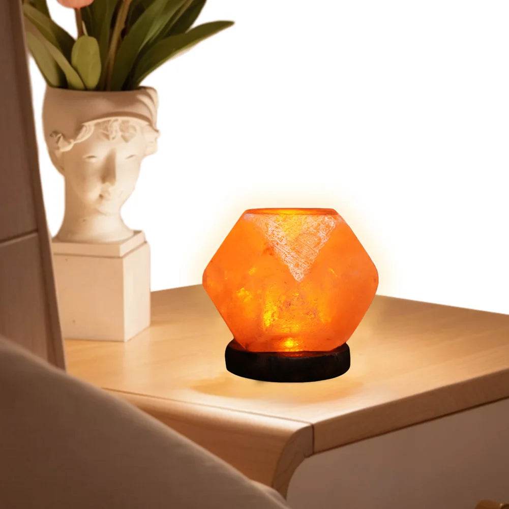 Himalayan Crystal Salt Rock Lamp with Base - Sleep Galleria
