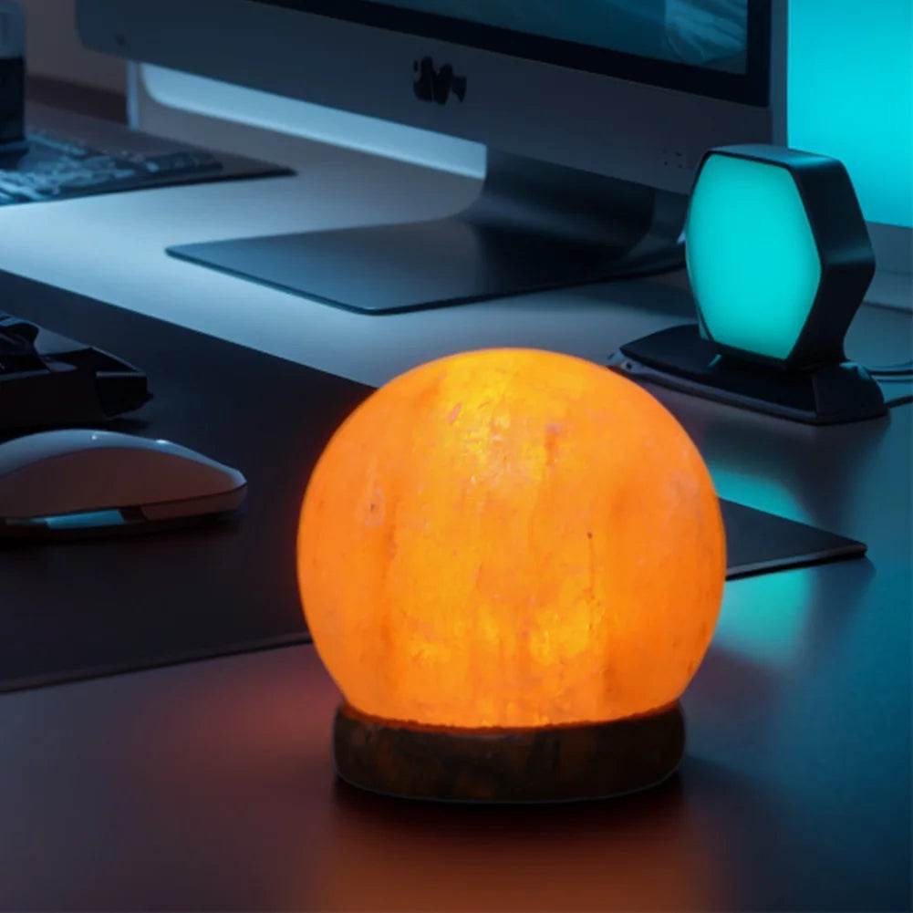 Himalayan Crystal Salt Rock Lamp with Base - Sleep Galleria
