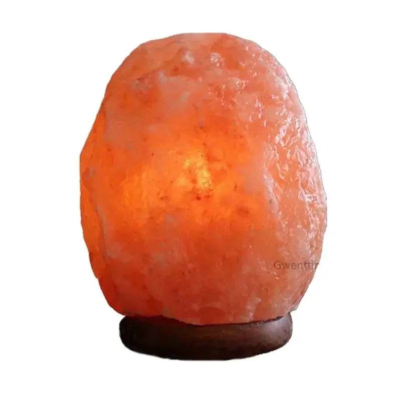 Himalayan Rock Crystal Salt Lamp LED Night Light Hand Carved Wooden Base Stand Light Air Purifier Bedroom Home Decor Luminaria - Sleep Galleria