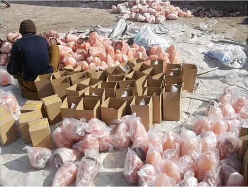 Himalayan Rock Crystal Salt Lamp LED Night Light Hand Carved Wooden Base Stand Light Air Purifier Bedroom Home Decor Luminaria - Sleep Galleria