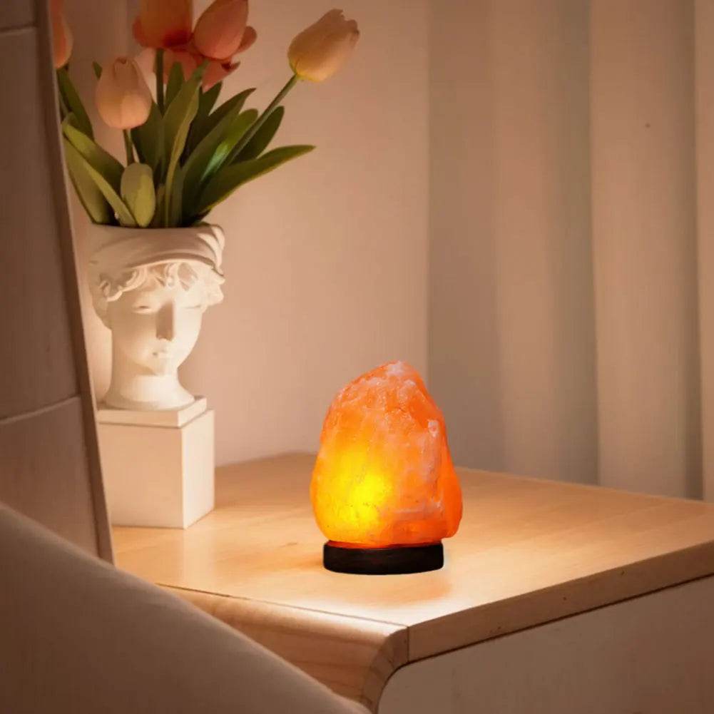 Himalayan Salt Lamp LED Night Light with Base Crystal Salt Rock Lamp LED Atmosphere Lamp Home Bedroom Decoration - Sleep Galleria