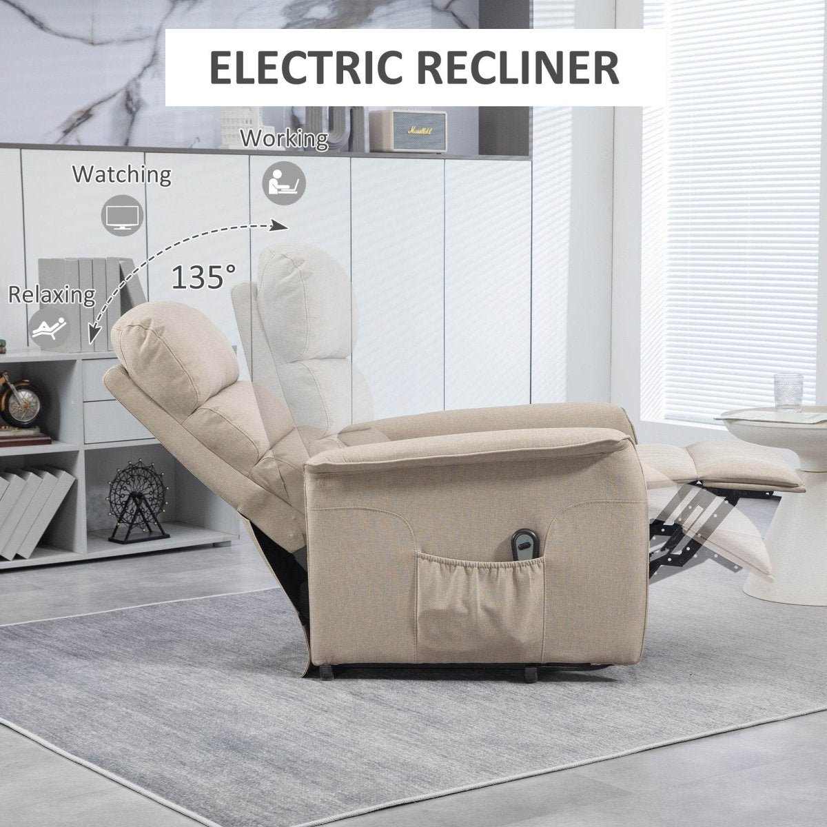 HOMCOM Power Lift Recliner Chair - Sleep Galleria