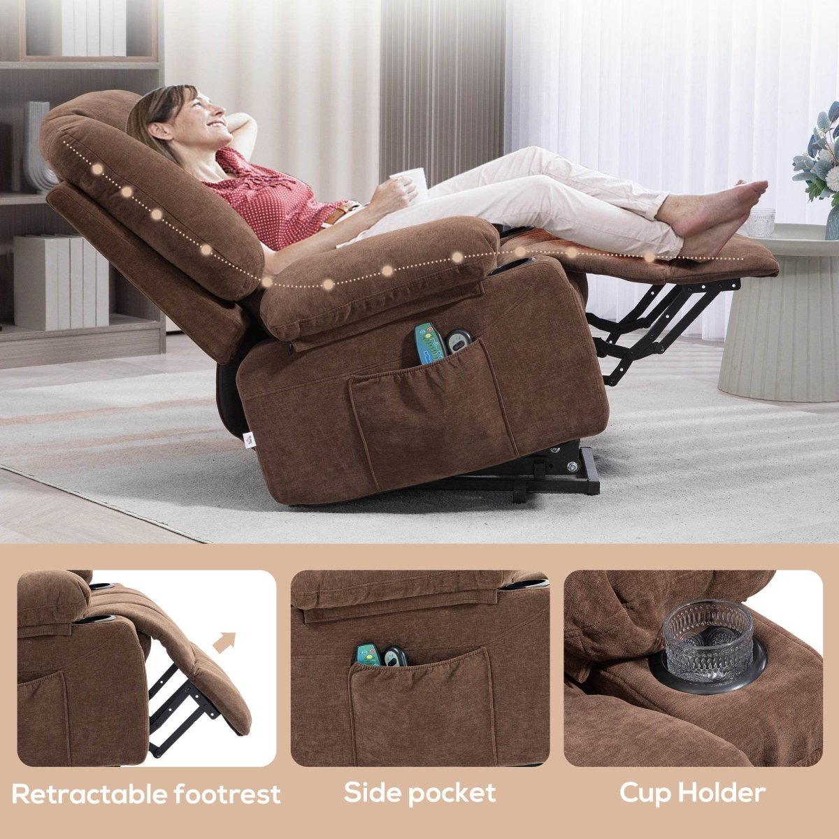 HOMCOM Power Lift Recliner Chair - Sleep Galleria