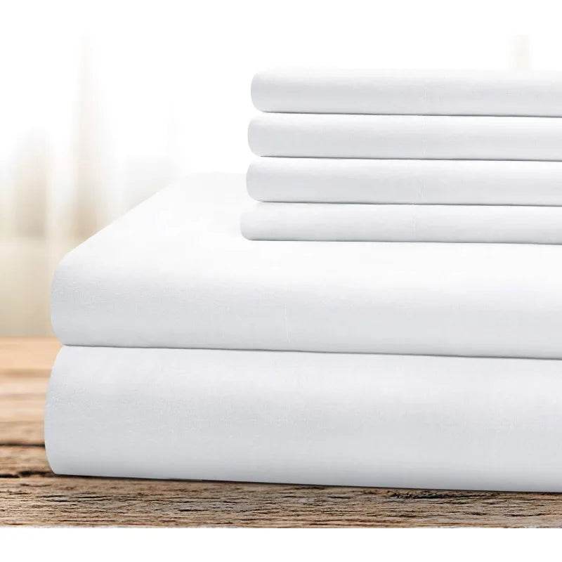 Hotel Luxury Bed Sheets Set 6 Piece(King, White) - Super Soft 1800 Thread Count, Wrinkle & Fade Resistant - Sleep Galleria