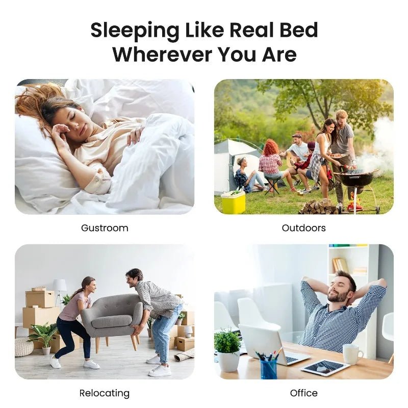 iDOO Air Mattress, Inflatable Airbed with Built - in Pump for Guest Home Camping Travel, 550lb Max, (Twin Size 18") - Sleep Galleria - Sleep Galleria