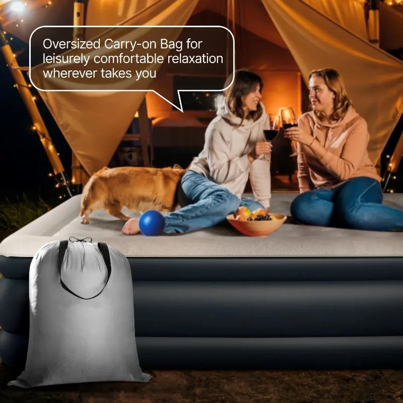 iDOO Air Mattress, Inflatable Airbed with Built - in Pump for Guest Home Camping Travel, 550lb Max, (Twin Size 18") - Sleep Galleria - Sleep Galleria