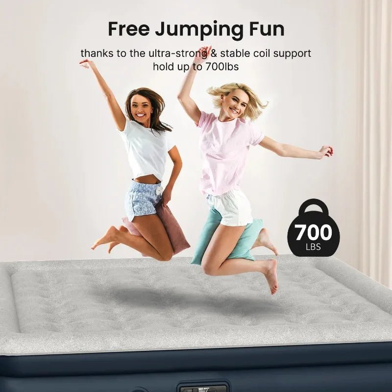 iDOO Air Mattress, Inflatable Airbed with Built - in Pump for Guest Home Camping Travel, 550lb Max, (Twin Size 18") - Sleep Galleria - Sleep Galleria