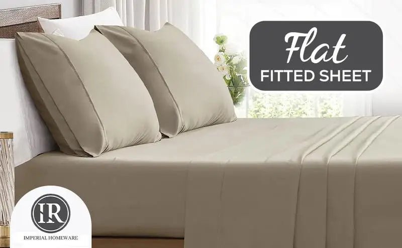 Imperial Homeware 4 pieces Sheet Set including Extra Deep Poket 16" Fitted Sheet Flat Sheet and Pillowcases Soft, Oeko Tex - Omega Lifestyles