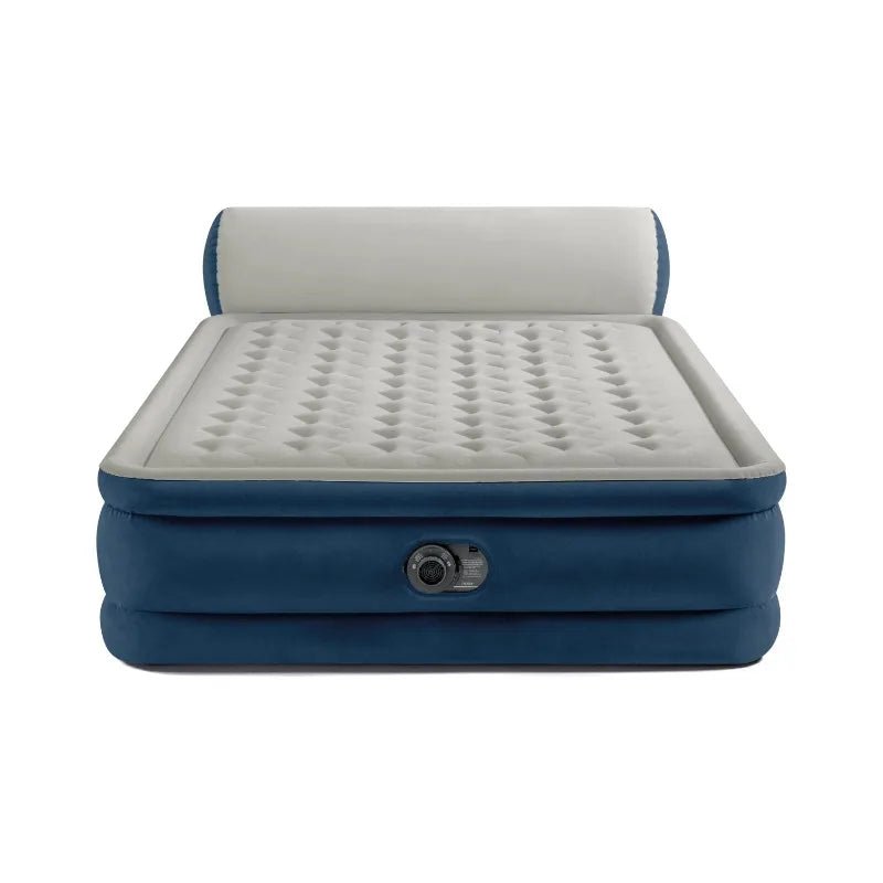 Intex Headboard 18" Queen Dura - Beam Deluxe Raised Air Bed Mattress with Built - in Pump - Sleep Galleria - Sleep Galleria