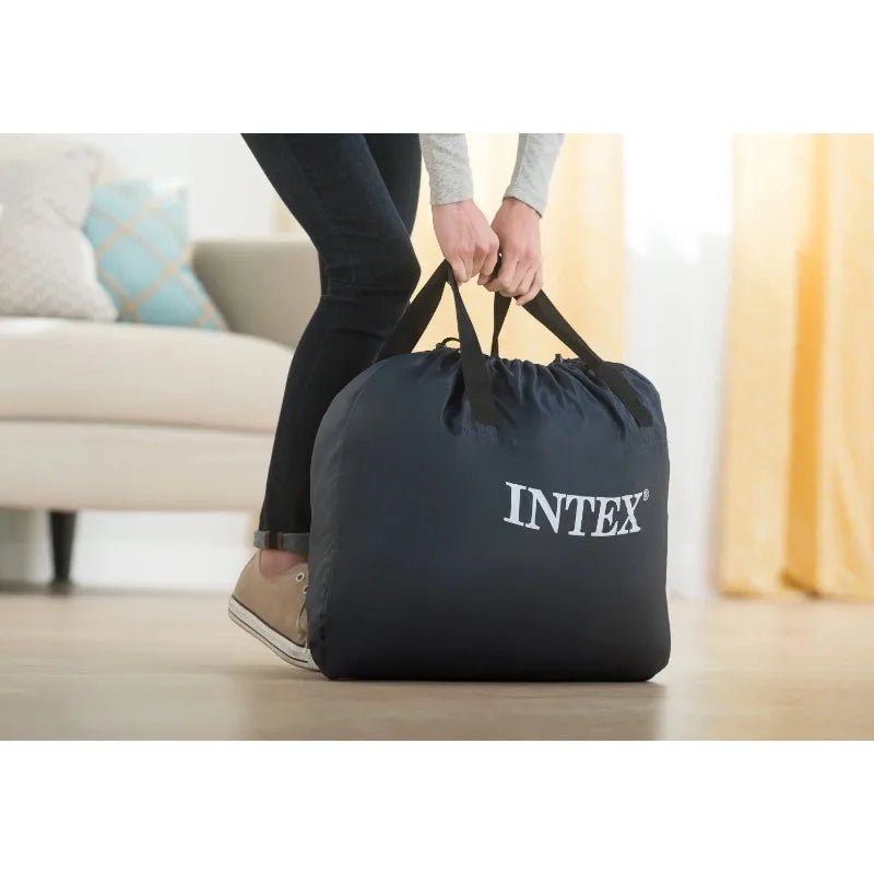Intex Headboard 18" Queen Dura - Beam Deluxe Raised Air Bed Mattress with Built - in Pump - Sleep Galleria - Sleep Galleria