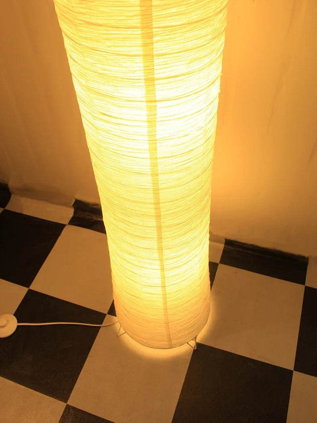 Japanese-style Paper Lampshade Floor Lamp Nordic Minimalist Paper Standing Lamp Bedside Bedroom Study Living Room Lampara Led - Omega Lifestyles