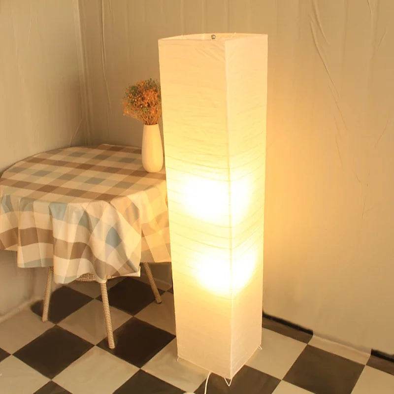Japanese-style Paper Lampshade Floor Lamp Nordic Minimalist Paper Standing Lamp Bedside Bedroom Study Living Room Lampara Led - Sleep Galleria