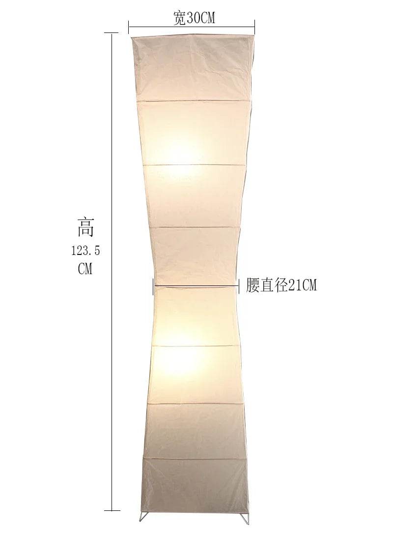 Japanese-style Paper Lampshade Floor Lamp Nordic Minimalist Paper Standing Lamp Bedside Bedroom Study Living Room Lampara Led - Sleep Galleria