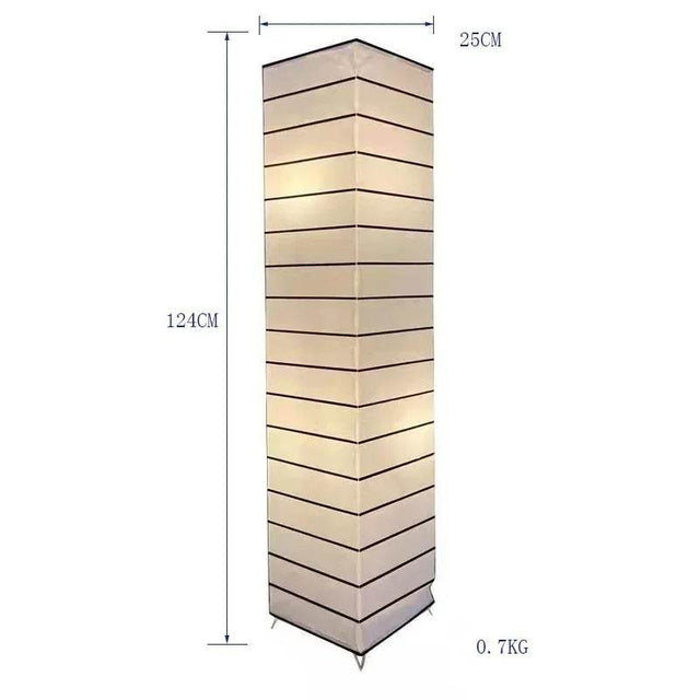 Japanese-style Paper Lampshade Floor Lamp Nordic Minimalist Paper Standing Lamp Bedside Bedroom Study Living Room Lampara Led - Omega Lifestyles