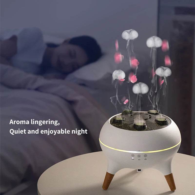 Jellyfish Aroma Humidifier Aromatherapy Diffuser Creative Ultrasonic Essential Oil Diffuser Remote Control Mist Humidifier - Sleep Galleria