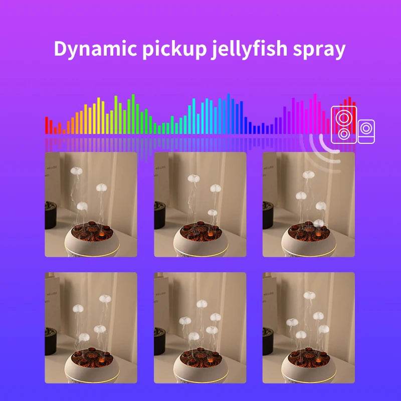 Jellyfish Aroma Humidifier Aromatherapy Diffuser Creative Ultrasonic Essential Oil Diffuser Remote Control Mist Humidifier - Sleep Galleria