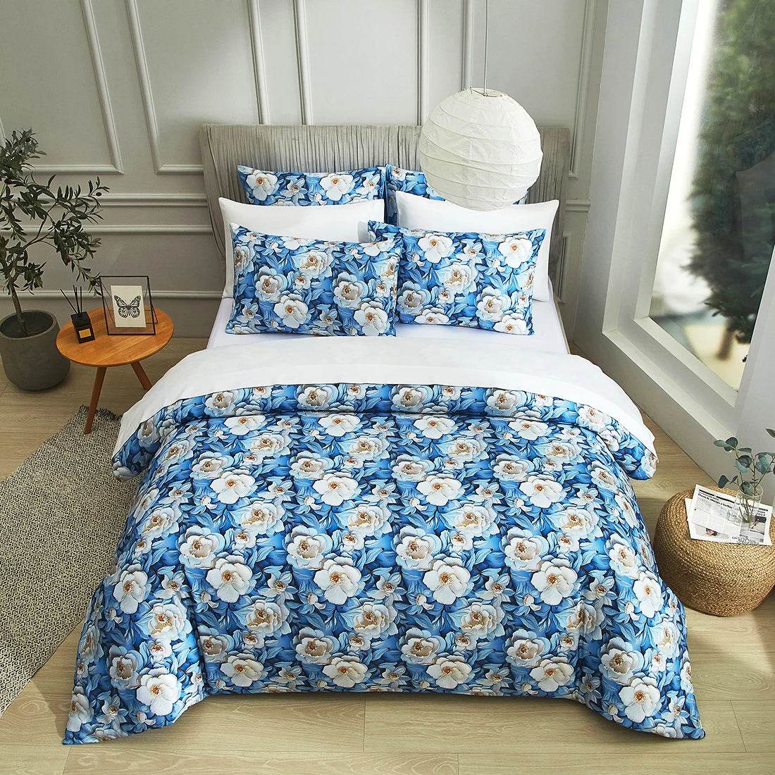 King Size Cotton Patchwork Quilt Set Duvet and Pillowcases, - Sleep Galleria