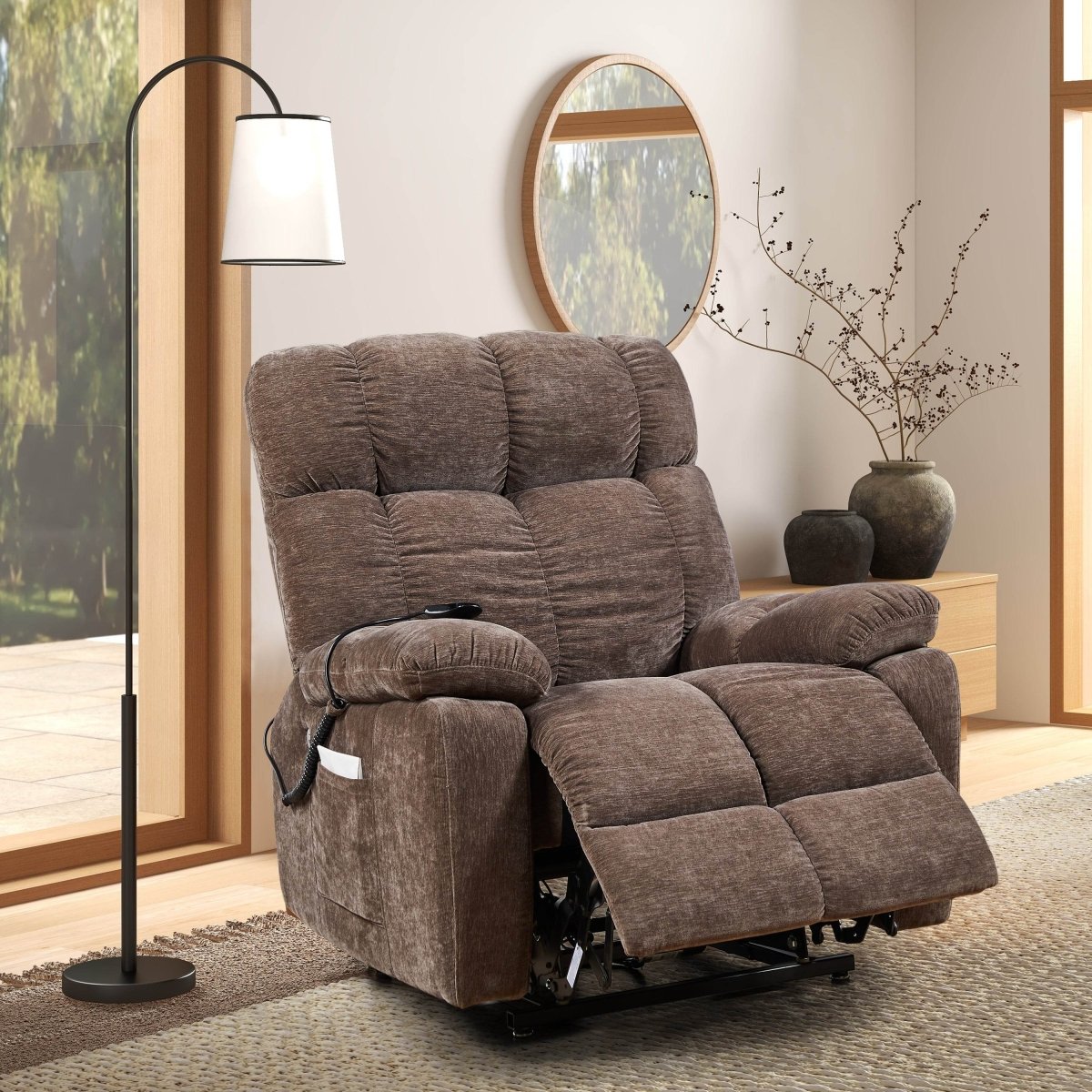 Liyasi Dual OKIN Motor Power Lift Recliner Chair - Sleep Galleria