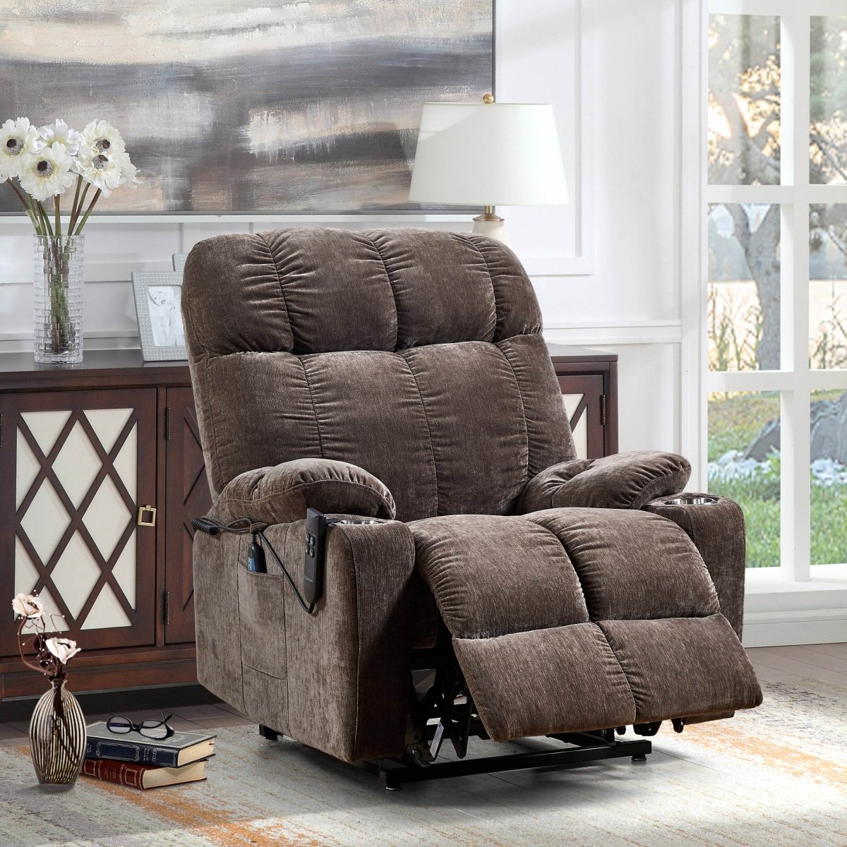 Liyasi Dual OKIN Motor Power Lift Recliner Chair - Sleep Galleria