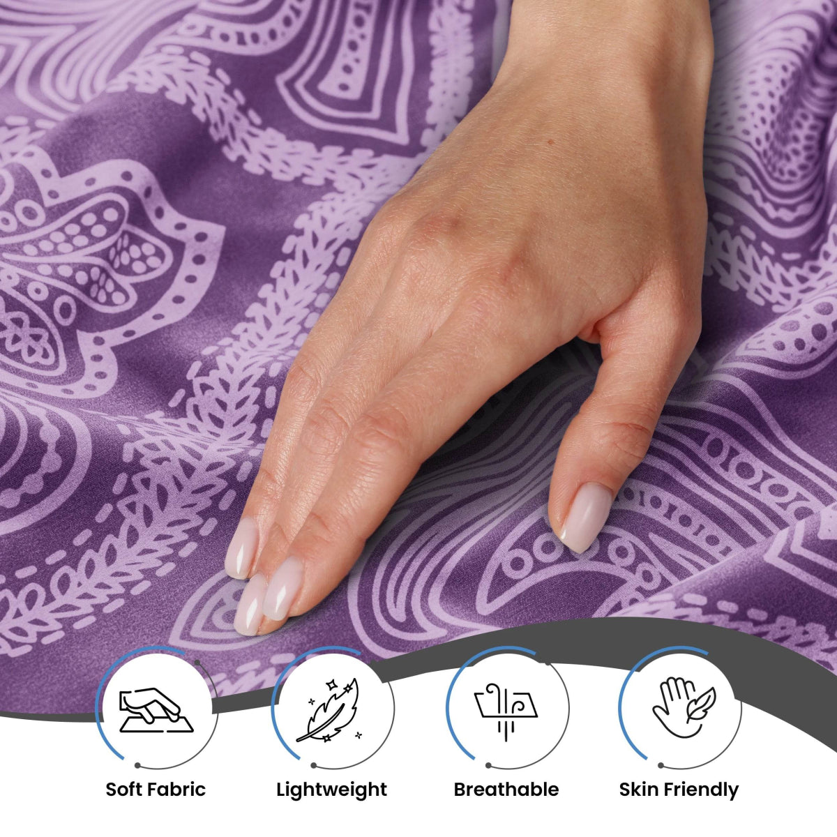 Lux Decor 6Pc Paisley Sheet Set, Soft Microfiber Wrinkle Free Sheets - Luxurious Printed Bed Sheets - Sleep Galleria