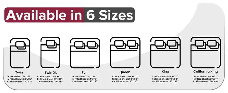 Lux Decor 6Pcs Microfiber Paisley Bed Sheet Set-King Bed Sheet-Hypoallergenic Printed Queen Sheets-16" Deep Pocket Bedding Set - Omega Lifestyles