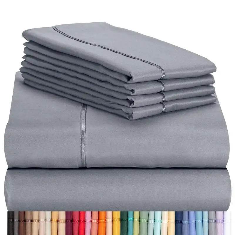 LuxClub 4 PC Deep Pocket 18 Inch Eco-Friendly Sheet Set - Wrinkle Free Machine Washable Hotel Bedding Silky Soft - Omega Lifestyles