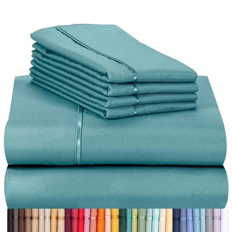 LuxClub 4 PC Sheet Set 18" Deep Pockets Eco Friendly Wrinkle Free Silky Soft Microfiber Hotel Bedding Comfortable Breathable - Omega Lifestyles
