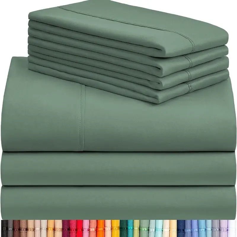 LuxClub 4 PC Sheet Set 18" Deep Pockets Eco Friendly Wrinkle Free Silky Soft Microfiber Hotel Bedding Comfortable Breathable - Omega Lifestyles