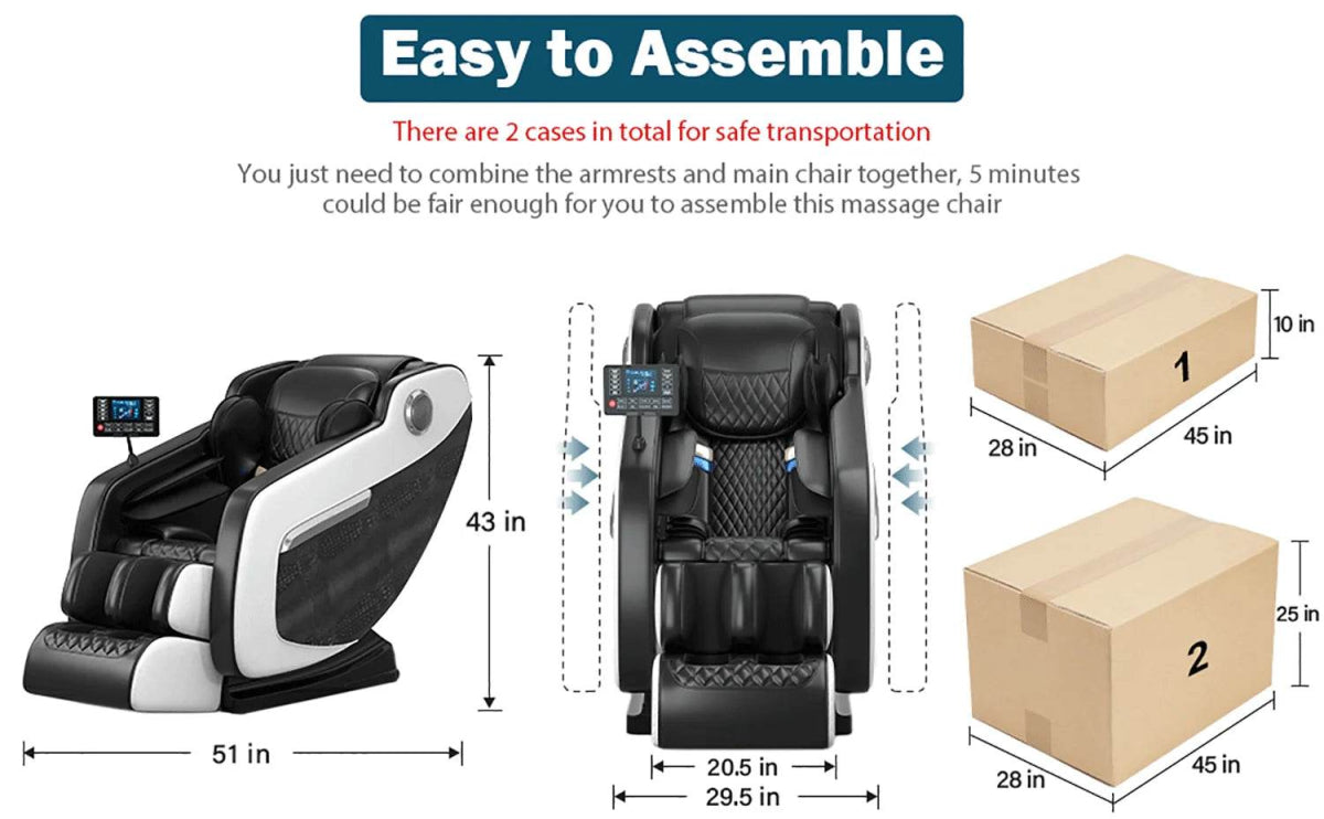 massage chair 4d zero gravity Automatic Heating Massage Chair Bluetooth Music with Airbag Reclining Shiatsu Massage Chair - Sleep Galleria