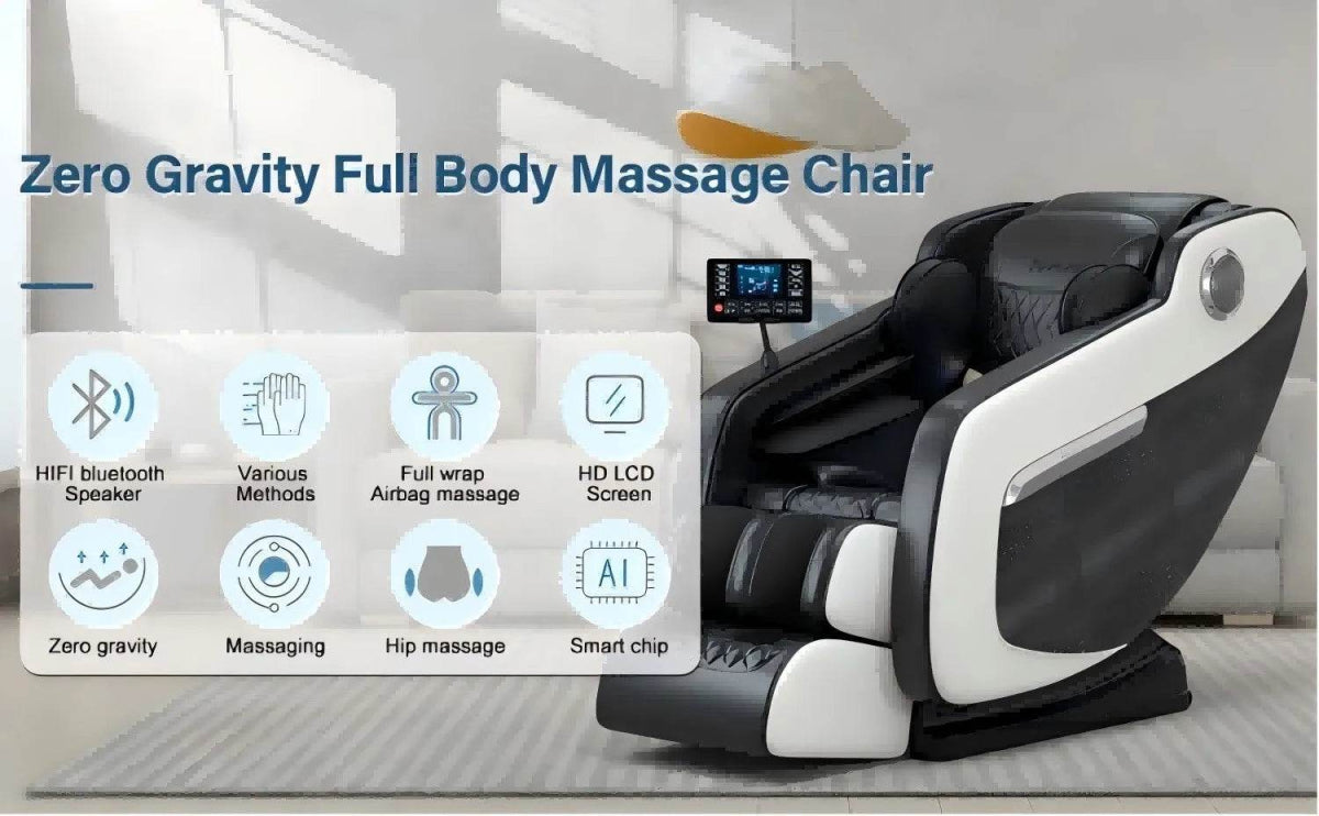 massage chair 4d zero gravity Automatic Heating Massage Chair Bluetooth Music with Airbag Reclining Shiatsu Massage Chair - Sleep Galleria