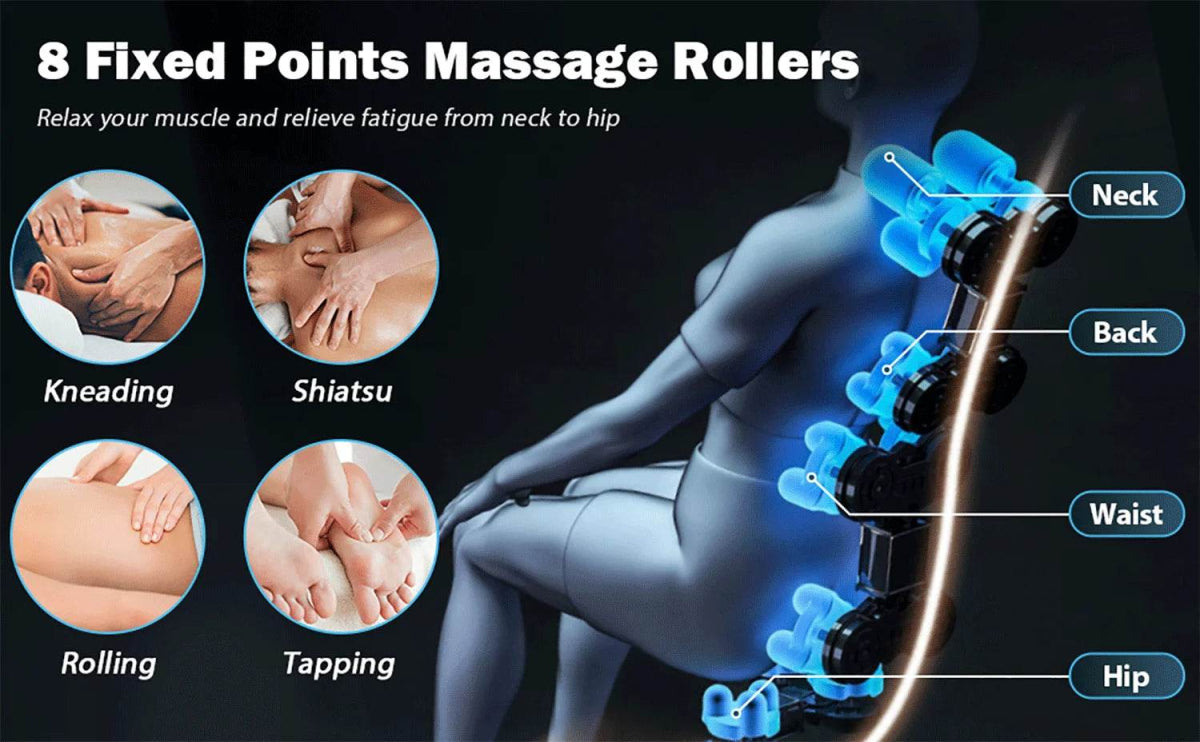 massage chair 4d zero gravity Automatic Heating Massage Chair Bluetooth Music with Airbag Reclining Shiatsu Massage Chair - Sleep Galleria