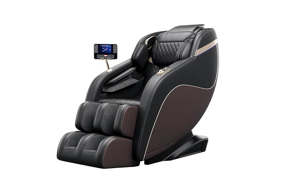 massage chairs full body zero gravity Real Relax 4D Massage Chair SL Guide Rail Full Body and Recliner with Heating and Airbags - Omega Lifestyles