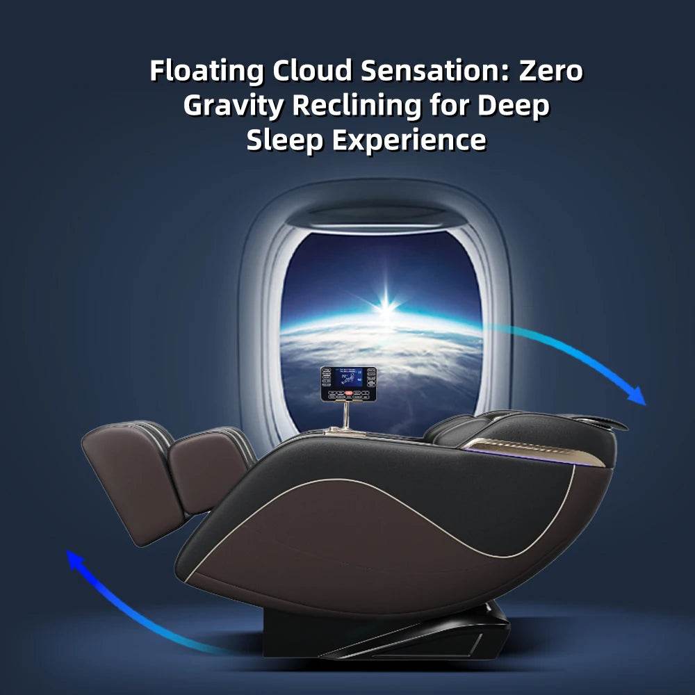 massage chairs full body zero gravity Real Relax 4D Massage Chair SL Guide Rail Full Body and Recliner with Heating and Airbags - Omega Lifestyles