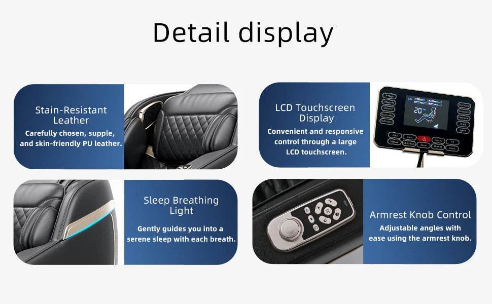 massage chairs full body zero gravity Real Relax 4D Massage Chair SL Guide Rail Full Body and Recliner with Heating and Airbags - Omega Lifestyles