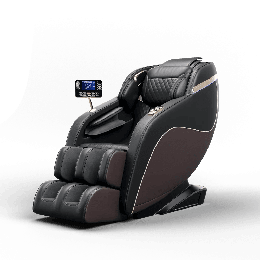 massage chairs full body zero gravity Real Relax 4D Massage Chair SL Guide Rail Full Body and Recliner with Heating and Airbags - Omega Lifestyles