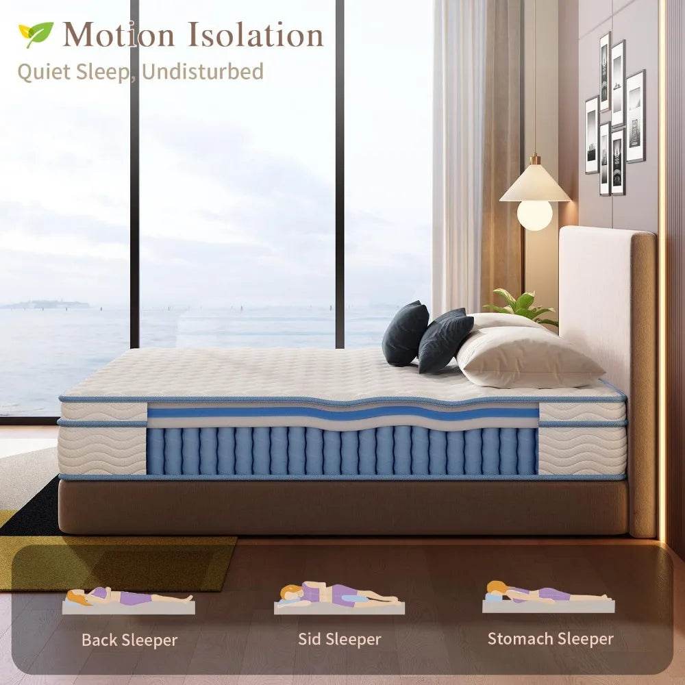 Mattress,12 Inch Queen Size Mattresses for Advanced Gel Memory Foam, Soft and Comfortable, Medium Firm, Pressure Relief - Sleep Galleria