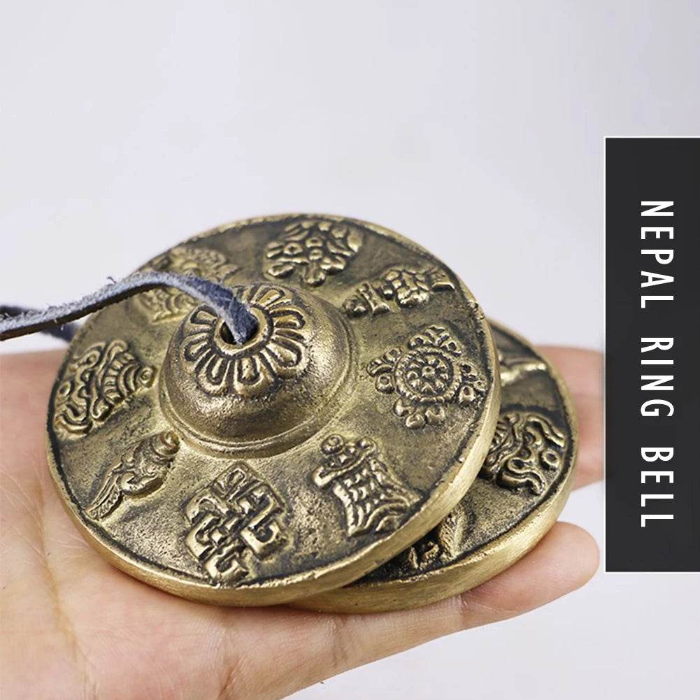 Meditation Chime Bells Portable Tibetan Meditation Tingsha Cymbal Bell Mental Health Relief Easy To Play Family Friends Gift - Sleep Galleria