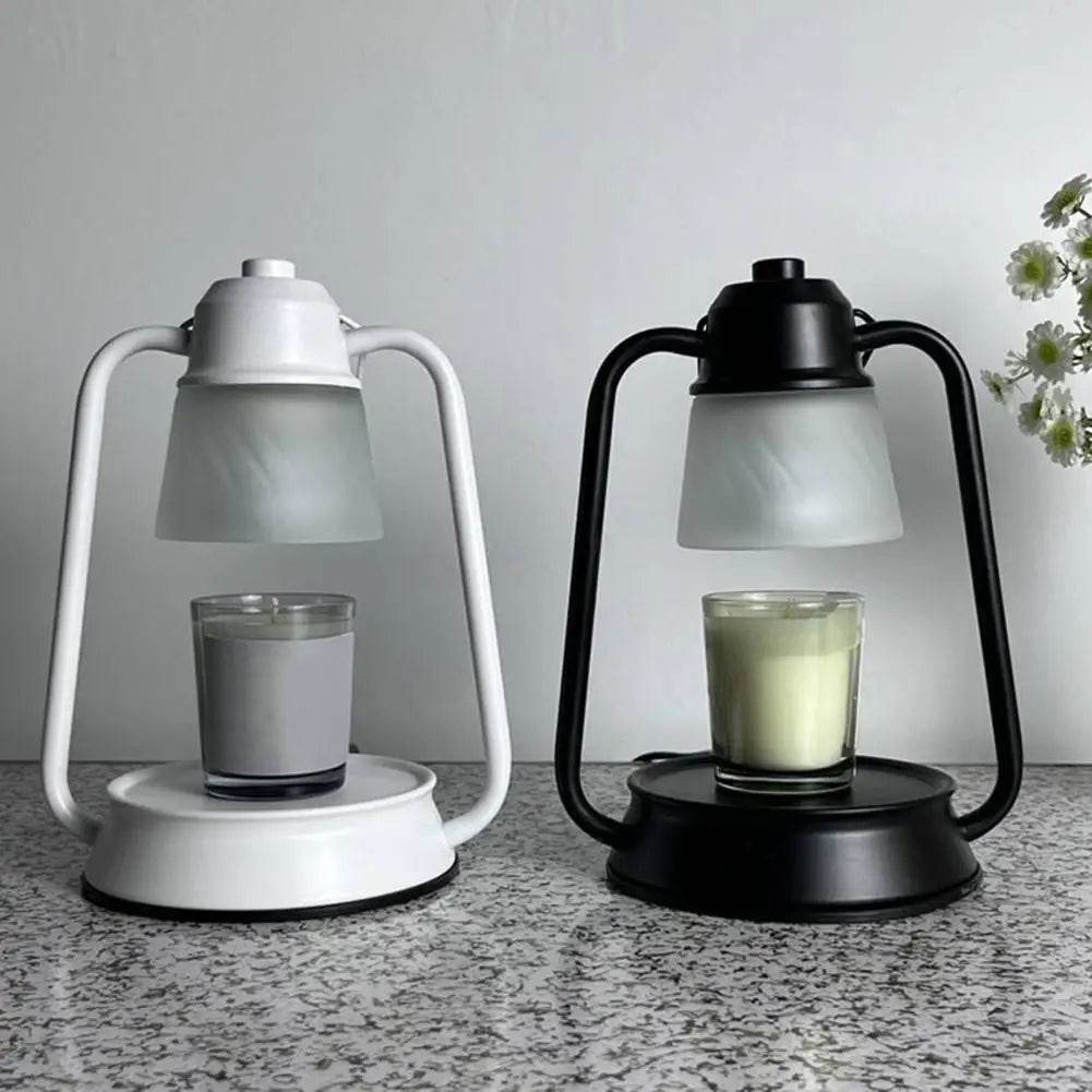 Melting Candle Lantern Elegant Metal Candle Warmer Lamp with Dimmable Timer Function for Safe Desktop Wax Melting High Stability - Sleep Galleria