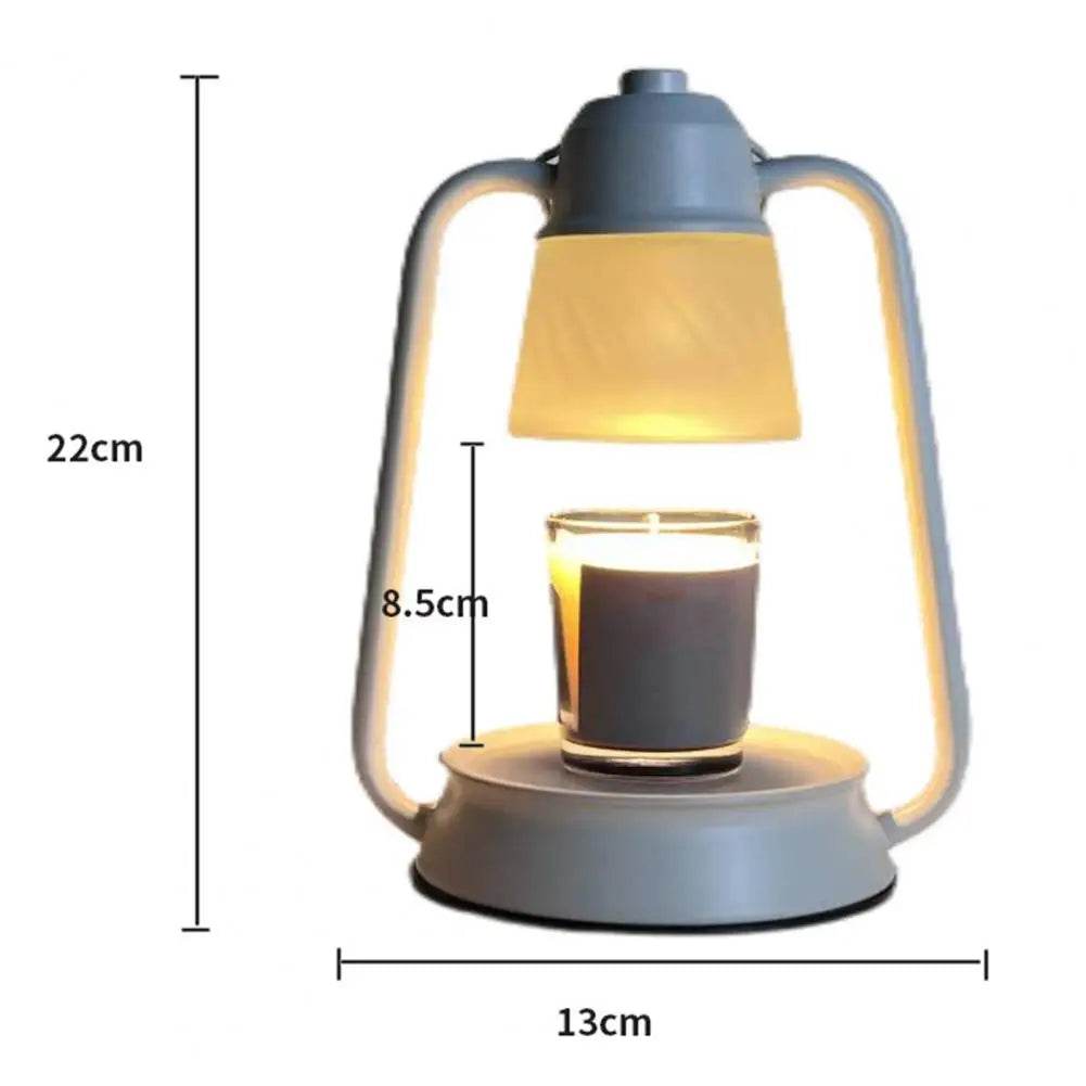 Melting Candle Lantern Elegant Metal Candle Warmer Lamp with Dimmable Timer Function for Safe Desktop Wax Melting High Stability - Sleep Galleria