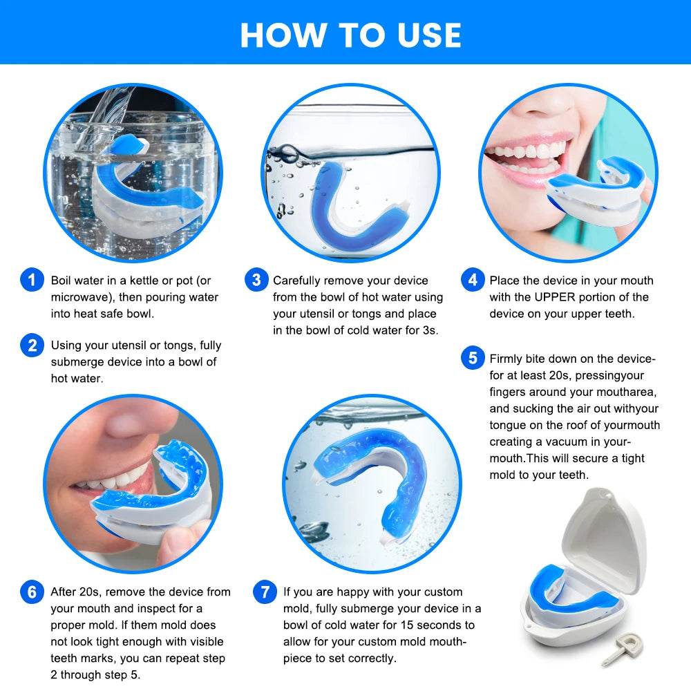 Mouthpiece Anti Snore Mouth Guard Silicone Anti Snoring Bruxism Sleeping Aid Apnea Guard Teeth Snoring Device Stop Snore Oral - Sleep Galleria