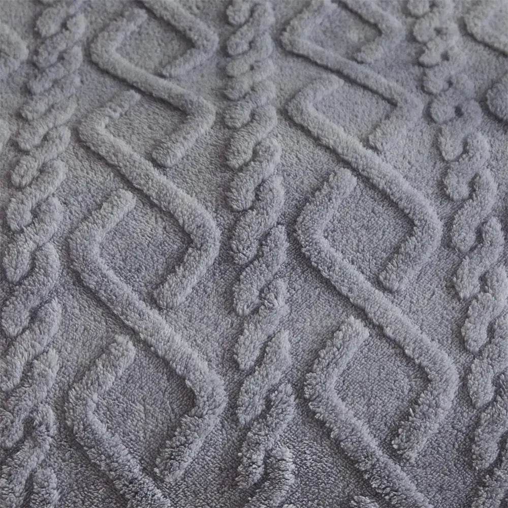 New Tafu Velvet Fleece Blankets Double sided Jacquard Geometric Pattern Thickened Blanket Cover Blanket Suitable for All Seasons - Sleep Galleria