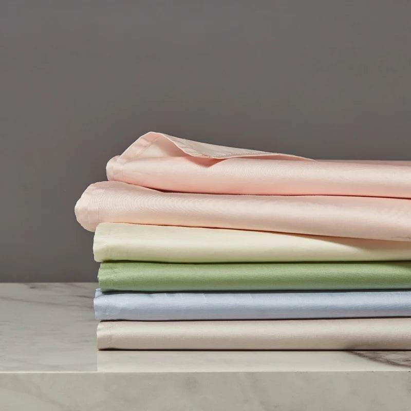 Organic 100% Egyptian Cotton Flat Sheet Solid Color Bed Sheets 800 Thread Count Bedding Sheet Bed Linen Single Queen King Size - Omega Lifestyles