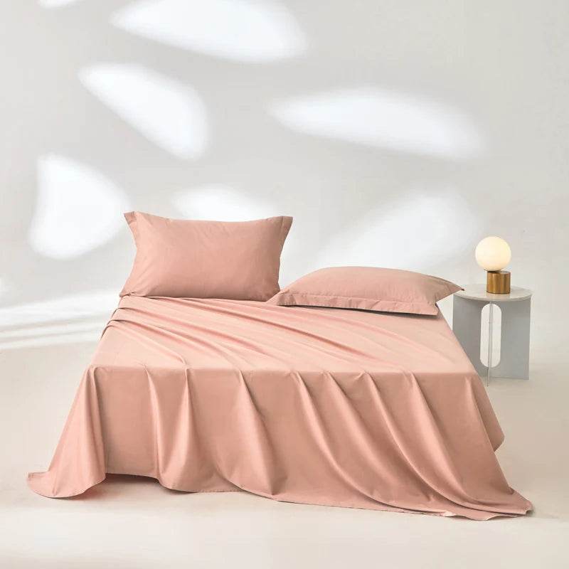 Organic 100% Egyptian Cotton Flat Sheet Solid Color Bed Sheets 800 Thread Count Bedding Sheet Bed Linen Single Queen King Size - Omega Lifestyles