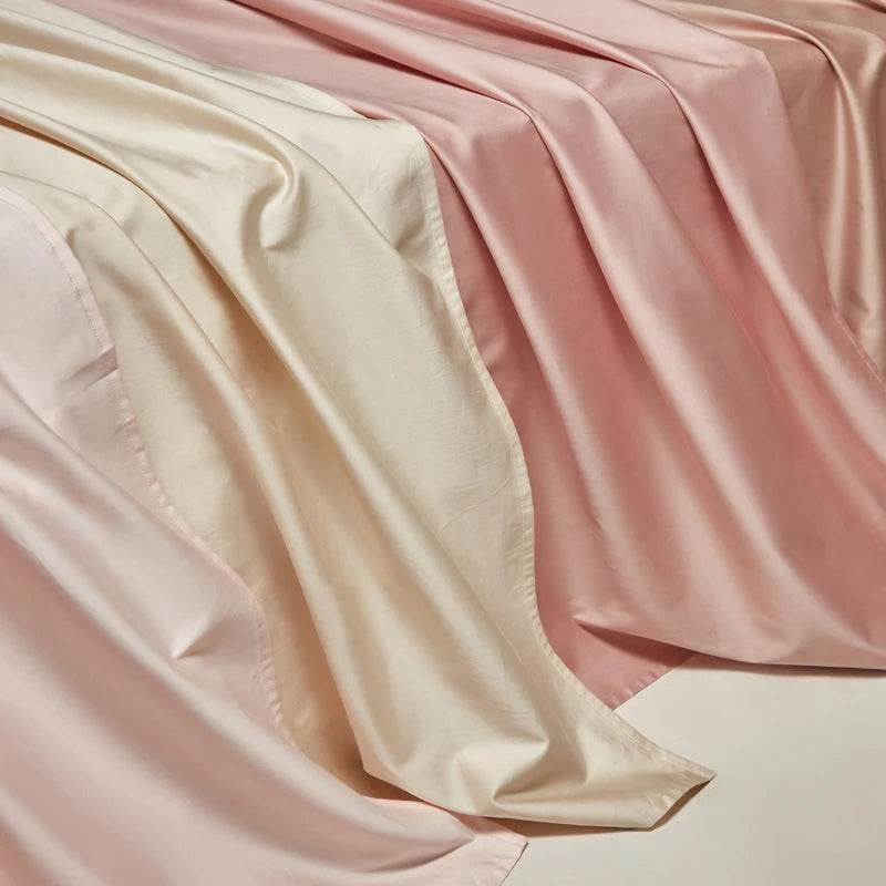 Organic 100% Egyptian Cotton Flat Sheet Solid Color Bed Sheets 800 Thread Count Bedding Sheet Bed Linen Single Queen King Size - Omega Lifestyles