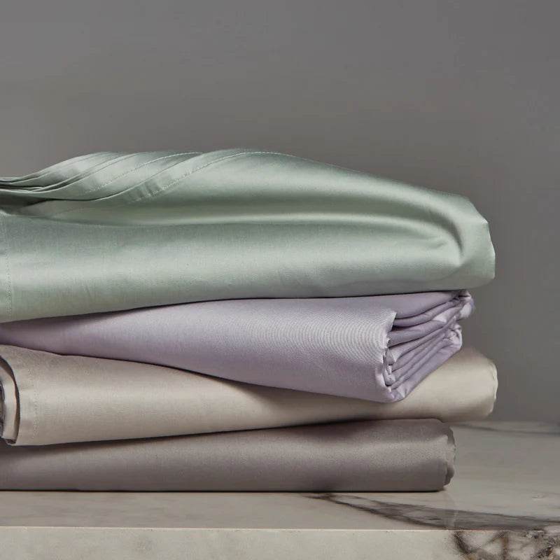 Organic 100% Egyptian Cotton Flat Sheet Solid Color Bed Sheets 800 Thread Count Bedding Sheet Bed Linen Single Queen King Size - Omega Lifestyles